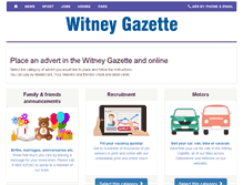 Tablet Screenshot of adbooker.witneygazette.co.uk